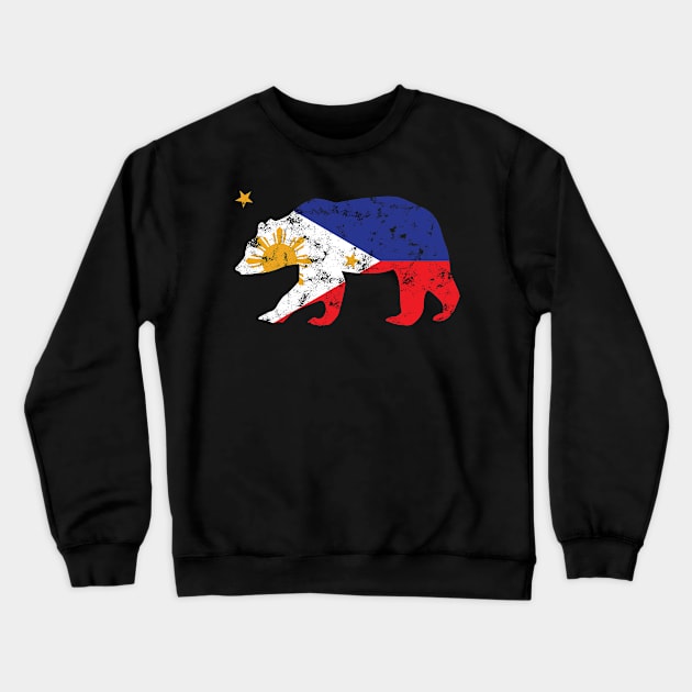 California Bear Philippine Flag Crewneck Sweatshirt by c1337s